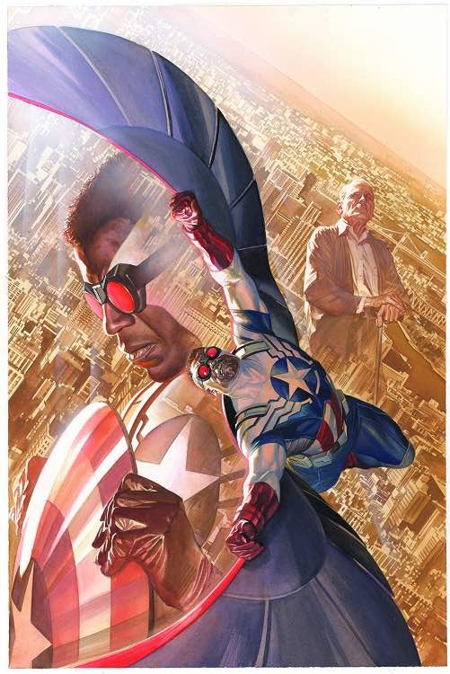 Alex Ross Captain America Sam Wilson Painting