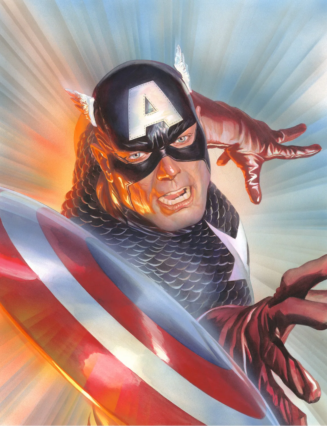 Marvelocity: Captain America Deluxe LTL Giclée on Canvas