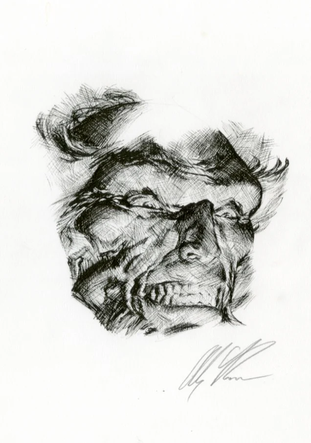Ra Sha Gul -Ink Drawing